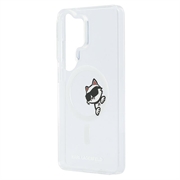 Samsung Galaxy S26 Ultra Karl Lagerfeld IML Choupette Peekaboo Logo magnetisk cover - gennemsigtigt