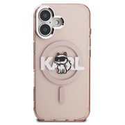 iPhone 16 Karl Lagerfeld IML Choupette Sketch Logo MagSafe Cover