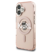 iPhone 16 Karl Lagerfeld IML Choupette Sketch Logo MagSafe Cover
