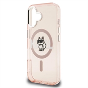 iPhone 16 Karl Lagerfeld IML Choupette Sketch Logo MagSafe Cover