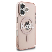 iPhone 16 Karl Lagerfeld IML Choupette Sketch Logo MagSafe Cover