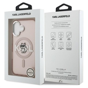 iPhone 16 Karl Lagerfeld IML Choupette Sketch Logo MagSafe Cover