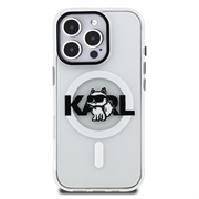 iPhone 16 Pro Max Karl Lagerfeld IML Choupette Sketch Logo MagSafe Cover - gennemsigtigt
