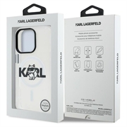 iPhone 16 Pro Karl Lagerfeld IML Choupette Sketch Logo MagSafe Cover - gennemsigtigt