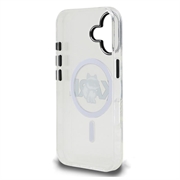 iPhone 16 Karl Lagerfeld IML Choupette Sketch Logo MagSafe Cover - gennemsigtigt