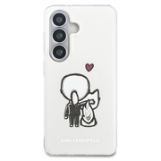 Samsung Galaxy S26 Karl Lagerfeld IML Karl&Choupette; Magnetisk cover med logo på bagsiden - Genomskinlig