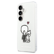 Samsung Galaxy S26 Karl Lagerfeld IML Karl&Choupette; Magnetisk cover med logo på bagsiden - Genomskinlig