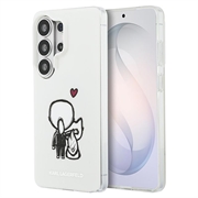 Samsung Galaxy S26 Ultra Karl Lagerfeld IML Karl&Choupette Magnetisk cover med logo på bagsiden - Gennemsigtig
