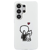 Samsung Galaxy S26 Ultra Karl Lagerfeld IML Karl&Choupette Magnetisk cover med logo på bagsiden - Gennemsigtig