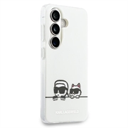 Samsung Galaxy S26+ Karl Lagerfeld IML Karl&Choupette; Peekaboo Logo magnetisk cover - hvid
