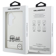Samsung Galaxy S26+ Karl Lagerfeld IML Karl&Choupette; Peekaboo Logo magnetisk cover - hvid