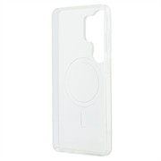 Samsung Galaxy S26 Ultra Karl Lagerfeld IML Karl&Choupette Peekaboo Logo magnetisk cover - hvid