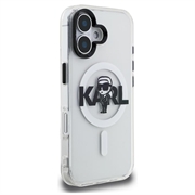 iPhone 16 Karl Lagerfeld IML Karl Sketch Logo MagSafe Cover - gennemsigtigt