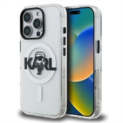 iPhone 16 Pro Karl Lagerfeld IML Karl Sketch Logo MagSafe Cover - gennemsigtigt