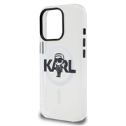 iPhone 16 Pro Karl Lagerfeld IML Karl Sketch Logo MagSafe Cover - gennemsigtigt
