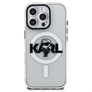 iPhone 16 Pro Max Karl Lagerfeld IML Karl Sketch Logo MagSafe Cover - gennemsigtigt