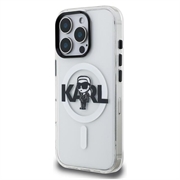 iPhone 16 Pro Max Karl Lagerfeld IML Karl Sketch Logo MagSafe Cover - gennemsigtigt
