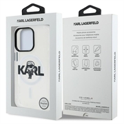iPhone 16 Pro Max Karl Lagerfeld IML Karl Sketch Logo MagSafe Cover - gennemsigtigt