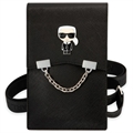 Karl Lagerfeld Ikonik Chain Skuldertaske til Smartphone - Sort