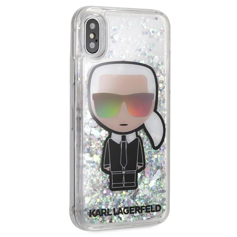 Karl Lagerfeld Ikonik Liquid Glitter iPhone X / iPhone XS Cover