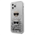 Karl Lagerfeld Ikonik Liquid Glitter iPhone 12/12 Pro Cover - Sølv