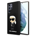 Karl Lagerfeld Ikonik Samsung Galaxy S23 Ultra 5G Silikone Cover - Sort