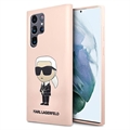 Karl Lagerfeld Ikonik Samsung Galaxy S23 Ultra 5G Silikone Cover - Pink
