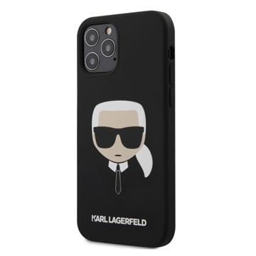 Karl Lagerfeld iPhone 12/12 Pro Silikone Cover - Sort