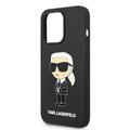 iPhone 15 Pro Max Karl Lagerfeld Ikonik Silikone Cover - Sort