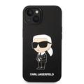 iPhone 15 Karl Lagerfeld Ikonik Silikone Cover - Sort