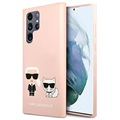 Karl Lagerfeld Karl & Choupette Samsung Galaxy S22 Ultra 5G Silikone Cover - Pink