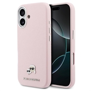 iPhone 17 Karl Lagerfeld Karl and Choupette Heads Pins Cover - MagSafe-kompatibelt - lyserød