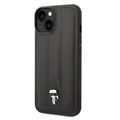 Karl Lagerfeld Quilted Puffy Ikonik Logo iPhone 14 Hybrid Cover - Sort