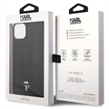 Karl Lagerfeld Quilted Puffy Ikonik Logo iPhone 14 Hybrid Cover - Sort