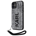 iPhone 11 Karl Lagerfeld Reversible Sequins Cover - Sort / Sølv