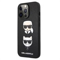 Karl Lagerfeld Saffiano K&C Heads iPhone 13 Pro Cover - Sort