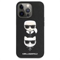 Karl Lagerfeld Saffiano K&C Heads iPhone 13 Pro Cover - Sort