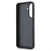Samsung Galaxy A36 Karl Lagerfeld Saffiano Metal Karl and Choupette Cover - Sort