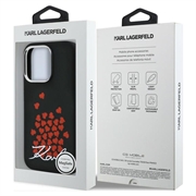 iPhone 16 Pro Karl Lagerfeld Silicone Heart Sign Logo MagSafe Cover - sort