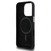 iPhone 16 Pro Max Karl Lagerfeld Silicone Heart Sign Logo MagSafe Cover - sort