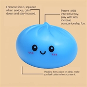 Kawaii Dumpling Squishy stressaflastende legetøj - Blå