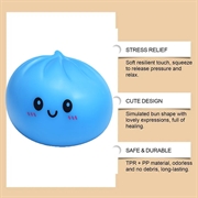 Kawaii Dumpling Squishy stressaflastende legetøj - Blå