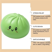 Kawaii Dumpling Squishy stressaflastende legetøj - Grøn