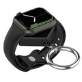 Apple Watch Series 7/SE/6/5/4/3/2/1 Nøglering Trådløs Oplader - Sort