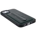 iPhone 14 Plus Belagt Cover med Kortholder og Kickstand - Grøn