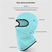 Balaclava-ansigtsmaske til børn / solbeskyttende hovedbeklædning, UPF 50+ - Lysegrøn