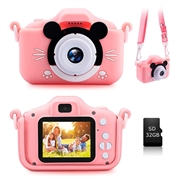 Børn Digitalkamera med 32GB Hukommelseskort - Pink