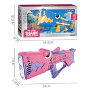 Haj elektrisk boblepistol til børn med automatisk funktion og LED-lys - lyserød / Lilla