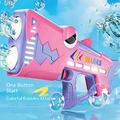 Haj elektrisk boblepistol til børn med automatisk funktion og LED-lys - lyserød / Lilla