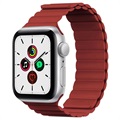 Kingxbar Apple Watch 7/SE/6/5/4/3/2/1 Magnetisk Rem - 45mm/44mm/42mm - Rød